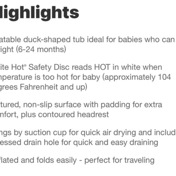 🔴6/$26🔴 Inflatable Infant Bathtub W/ Safety Hot Temperature Indicator​ - Picture 6 of 8